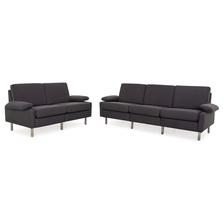 Cor Sedia Stoff Sofa Garnitur Grau Dreisitzer Zweisitzer