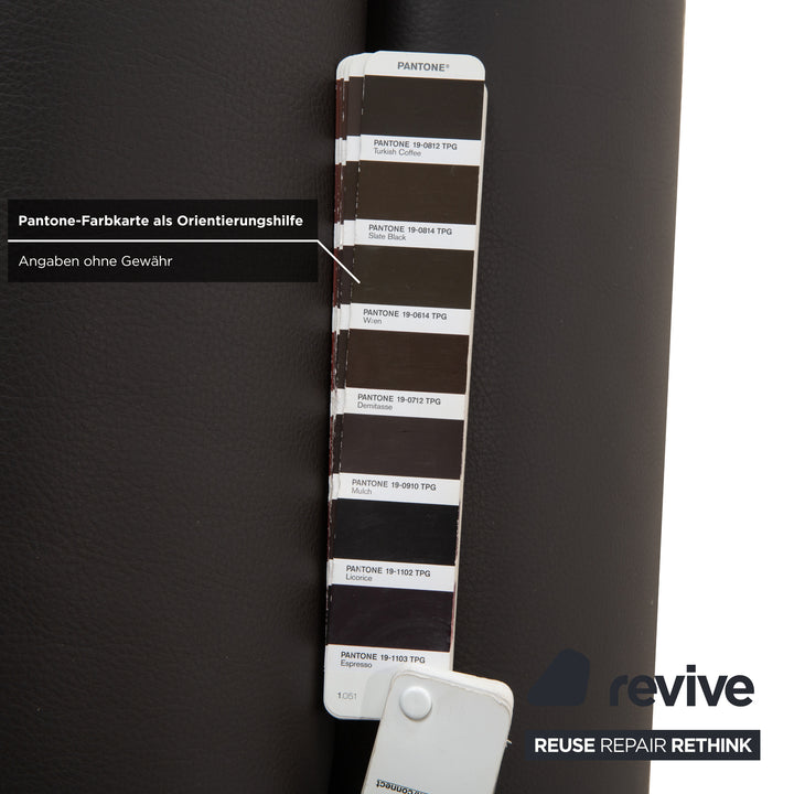 Cor Sinus Leather Armchair Black incl. Footstool