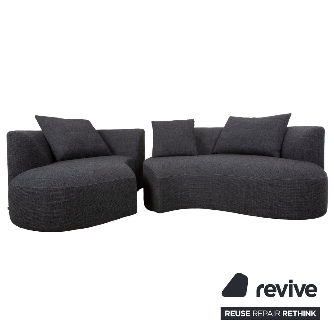 Cor Siwa Stoff Ecksofa Grau Sofa Couch