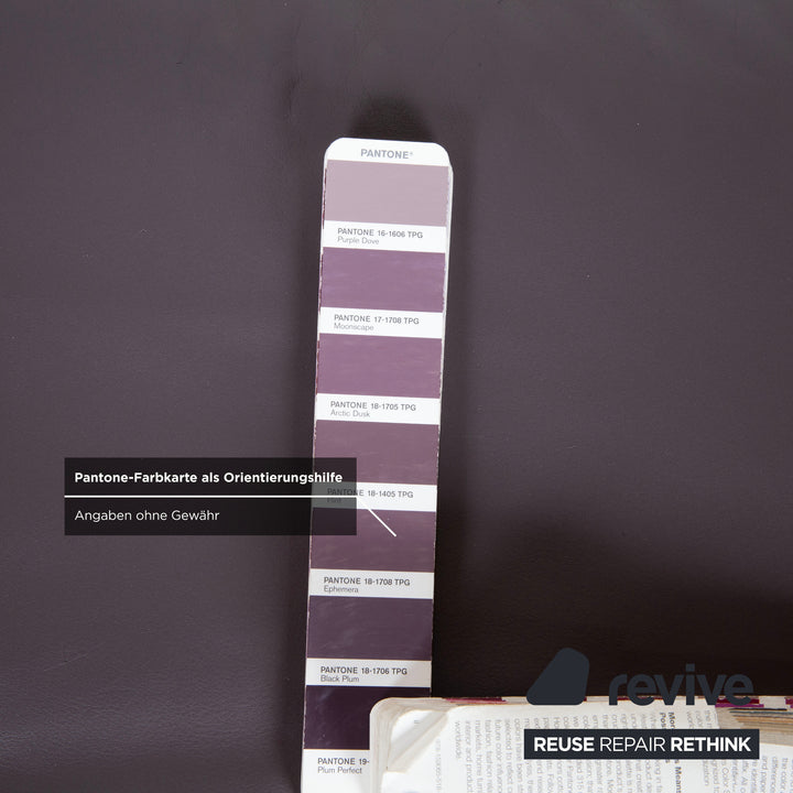 COR Swing Leder Hocker Freischwinger Lila Aubergine