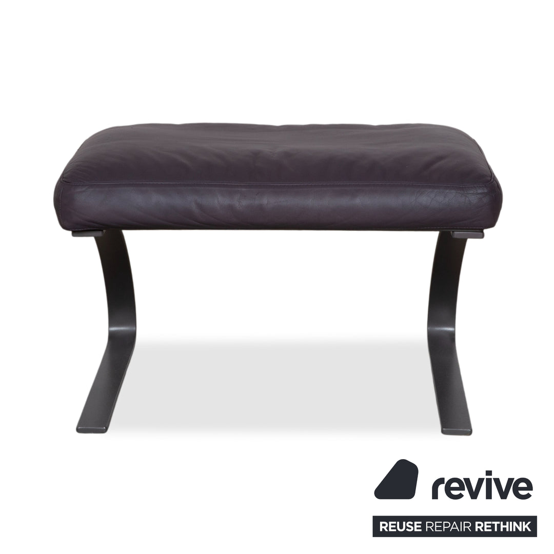 COR Swing Leder Hocker Freischwinger Lila Aubergine