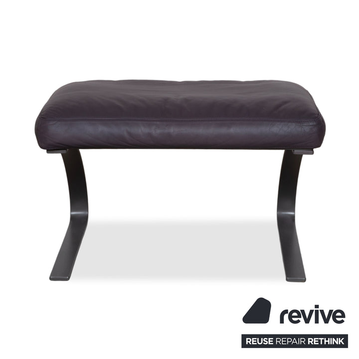 COR Swing Leder Hocker Freischwinger Lila Aubergine
