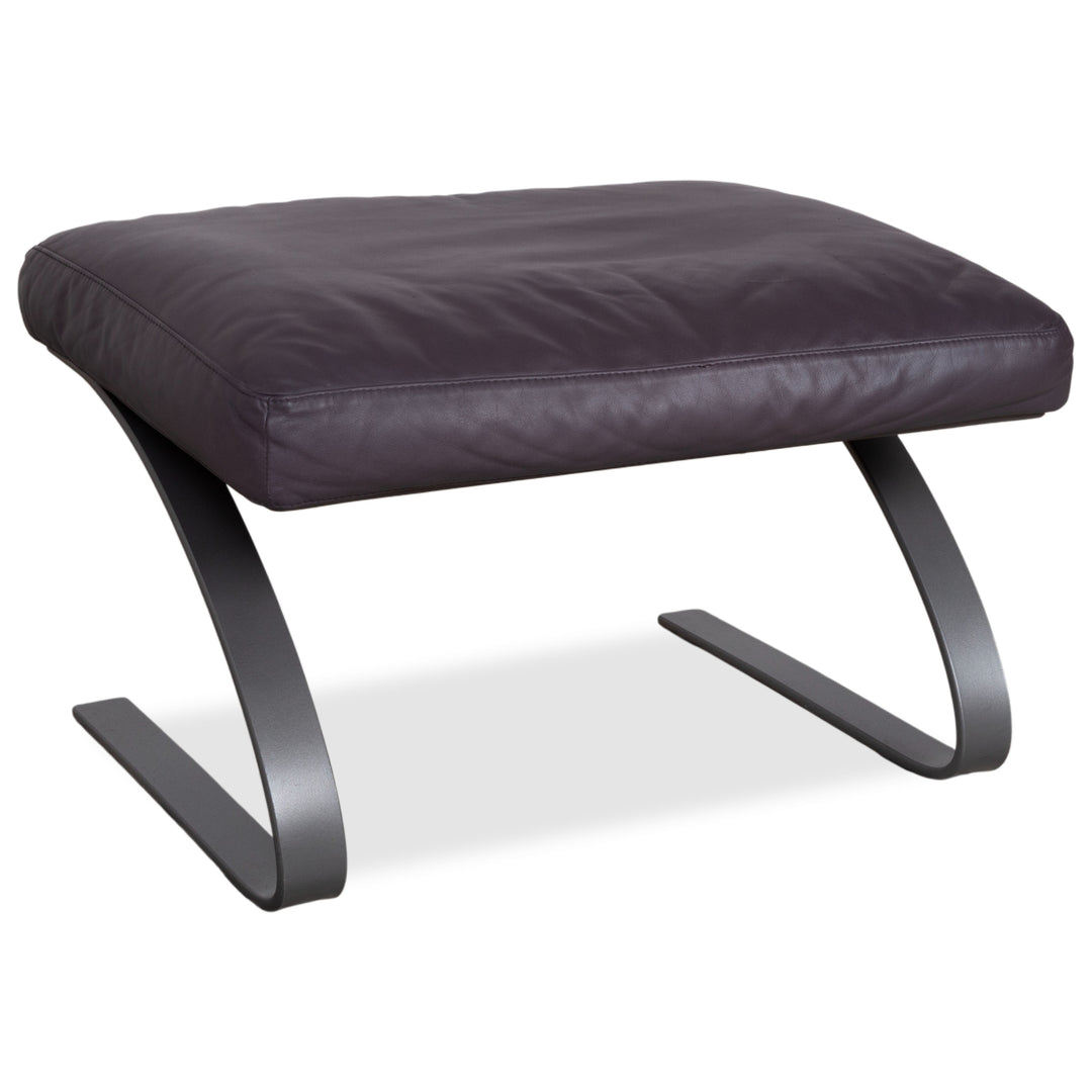 COR Swing Leder Hocker Freischwinger Lila Aubergine