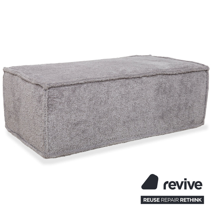 Canapé d'angle en tissu COR Trio 2x poufs gris rouge multicolore canapé modulaire