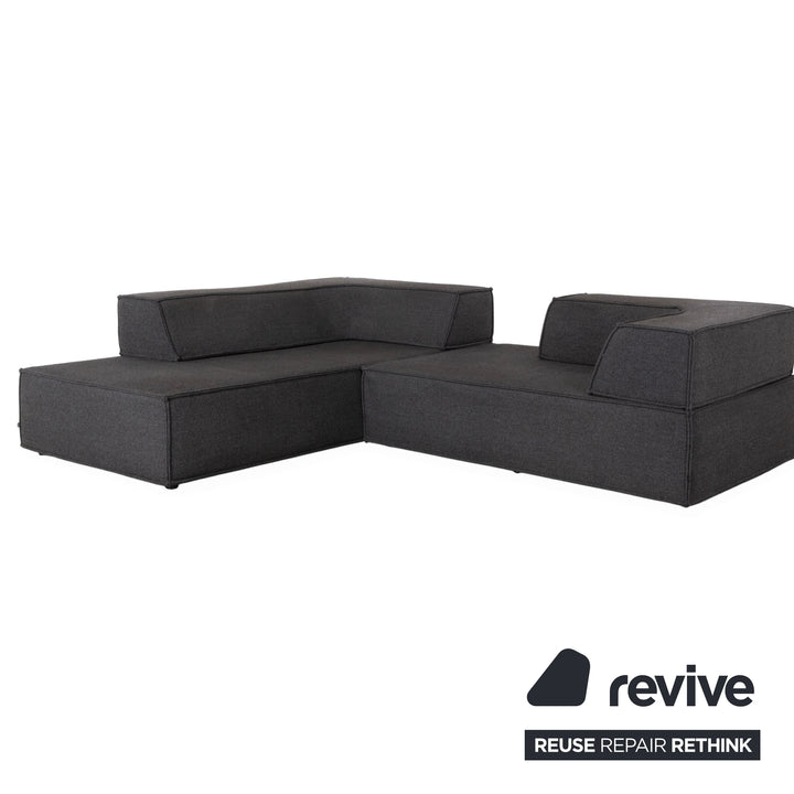 COR Trio Stoff Ecksofa Grau Sofa Couch