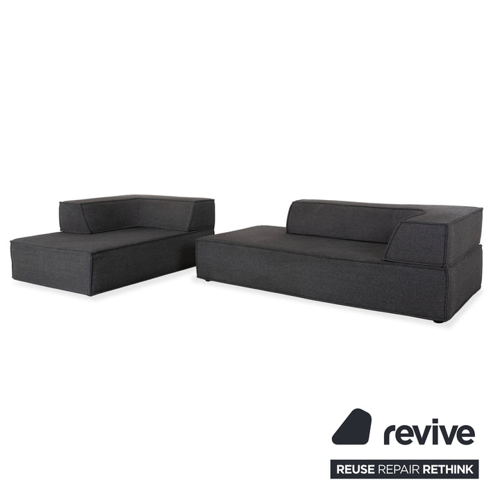 COR Trio Stoff Ecksofa Grau Sofa Couch