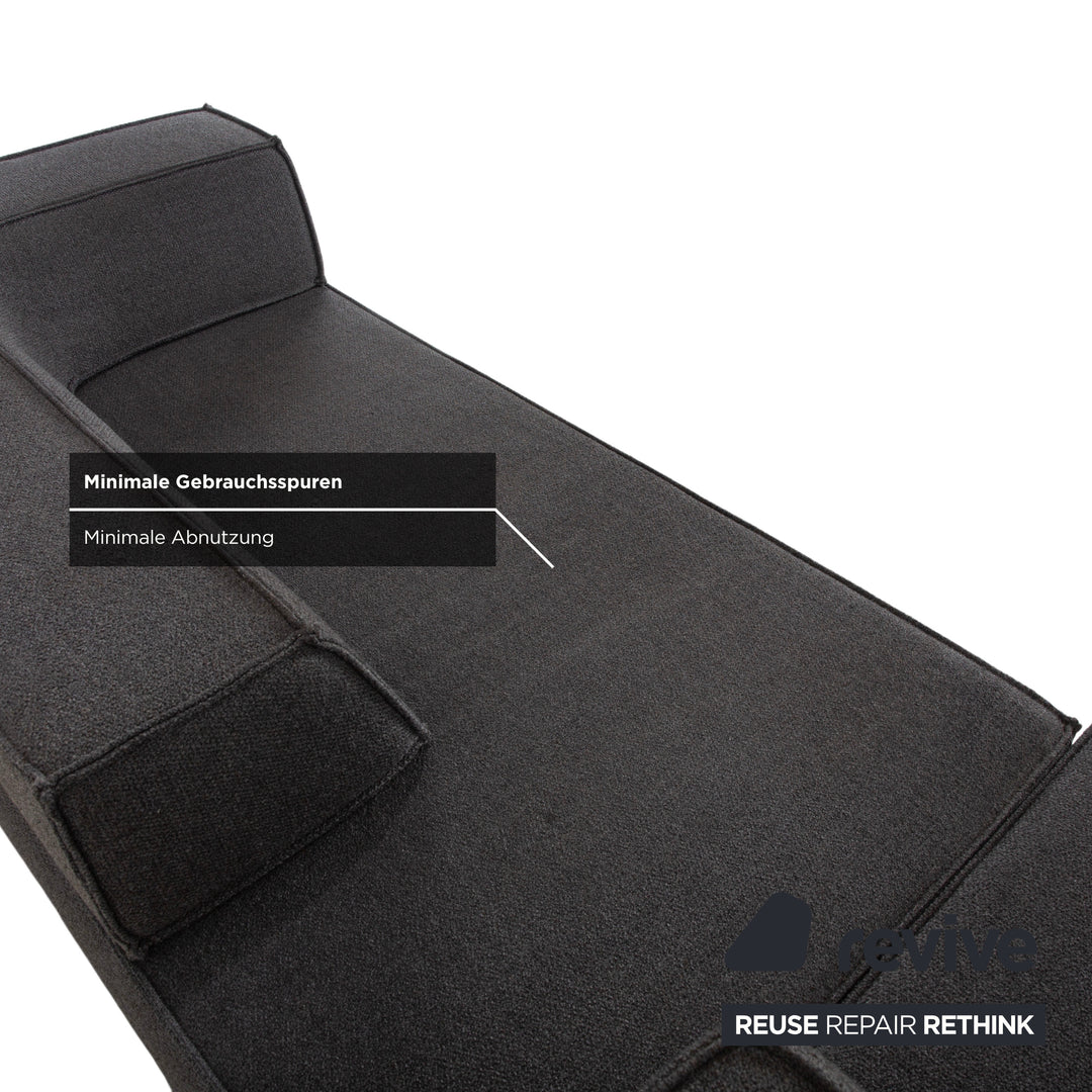 COR Trio Stoff Ecksofa Grau Sofa Couch