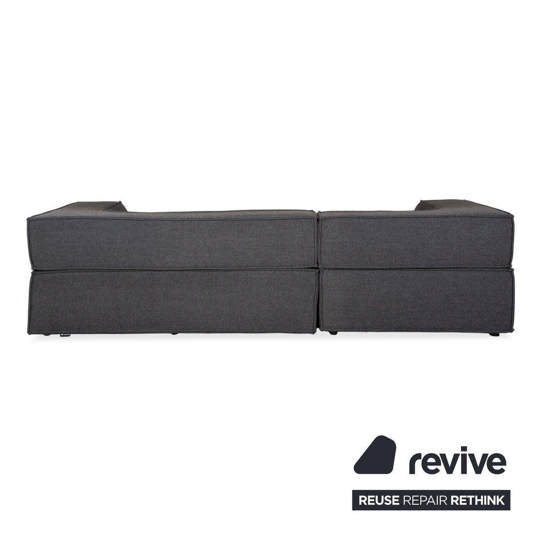 COR Trio Stoff Ecksofa Grau Sofa Couch