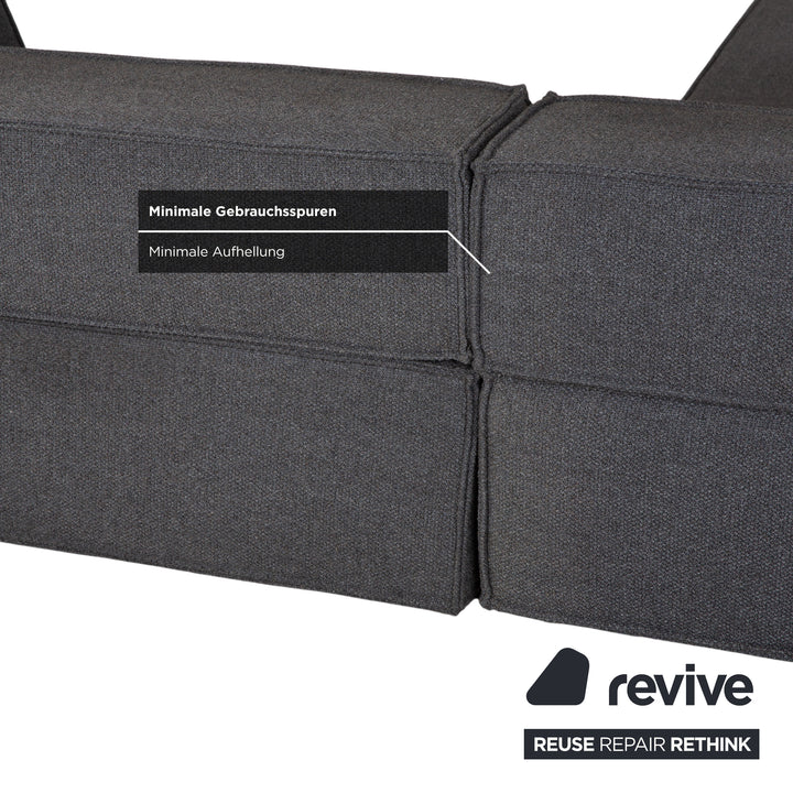 COR Trio Stoff Ecksofa Grau Sofa Couch