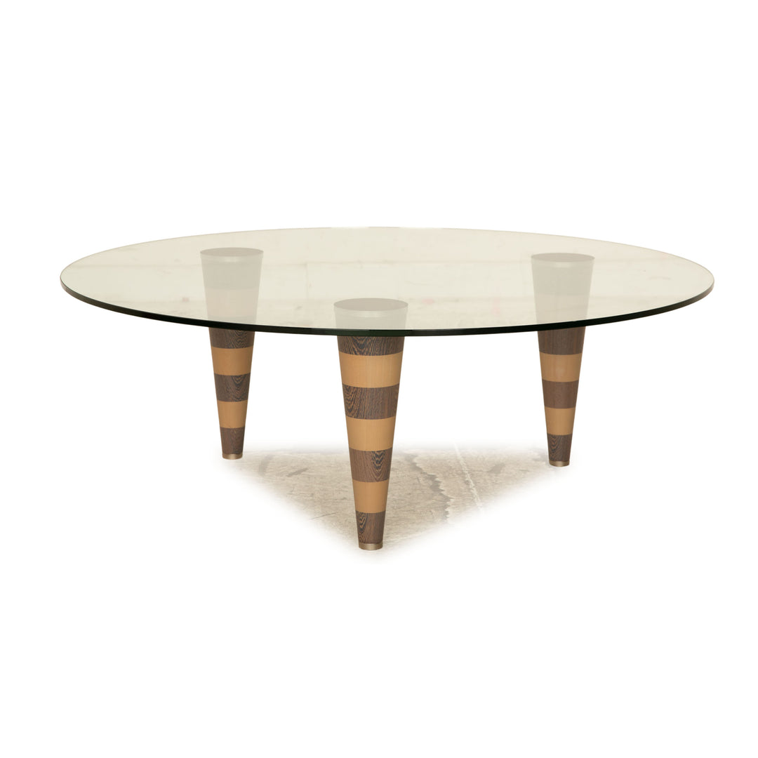 Cor Zelda Glass Coffee Table Wood Brown