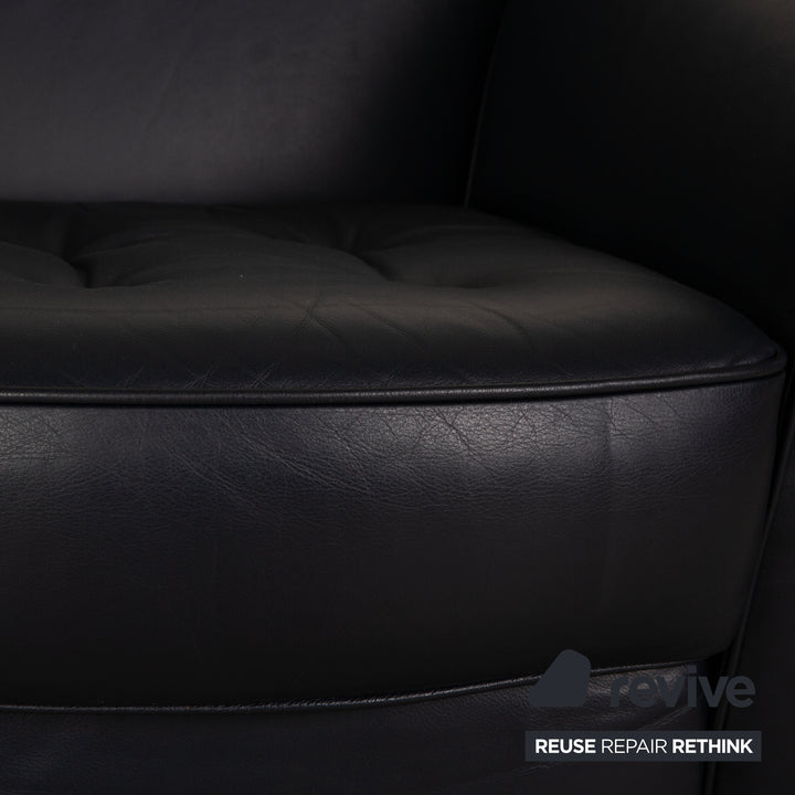 Cor Zelda Leder Sessel Dunkelblau
