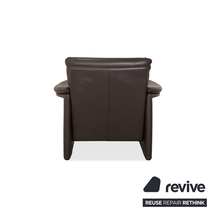 COR Zento Garnitur Leder Dreisitzer & 2x Sessel Dunkelbraun Kastanie Kaffee Sofa Couch