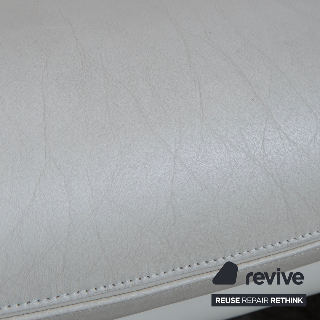 Cor Zento Leder Sessel Creme manuelle Funktion