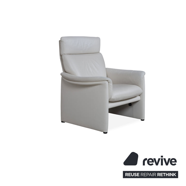 Cor Zento Leder Sessel Creme manuelle Funktion