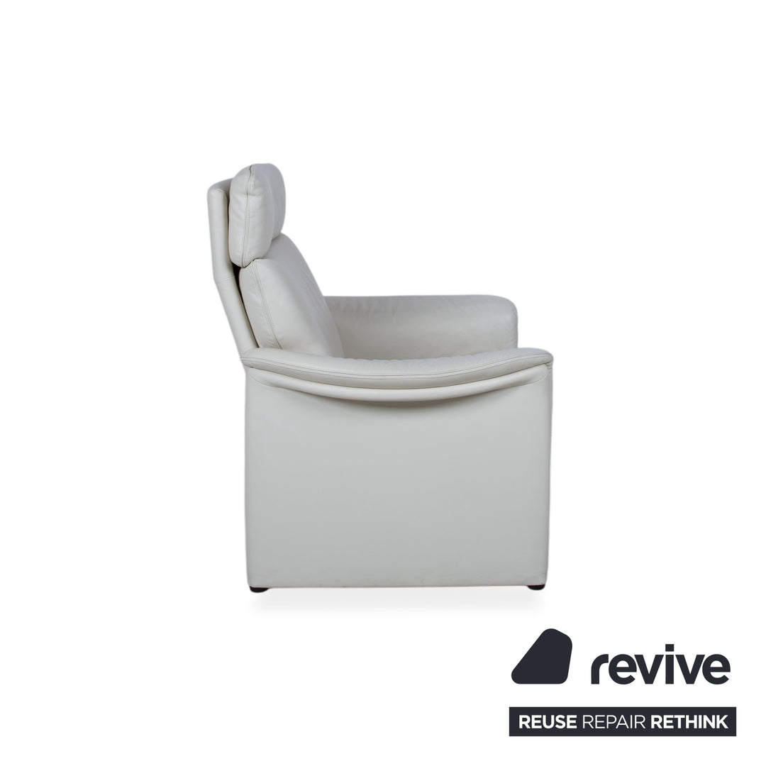 Cor Zento Leder Sessel Creme manuelle Funktion