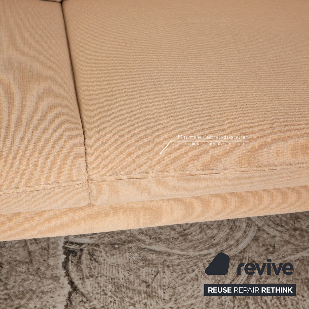 Cor Zento Stoff Sofa Garnitur Beige Sessel Zweisitzer Couch