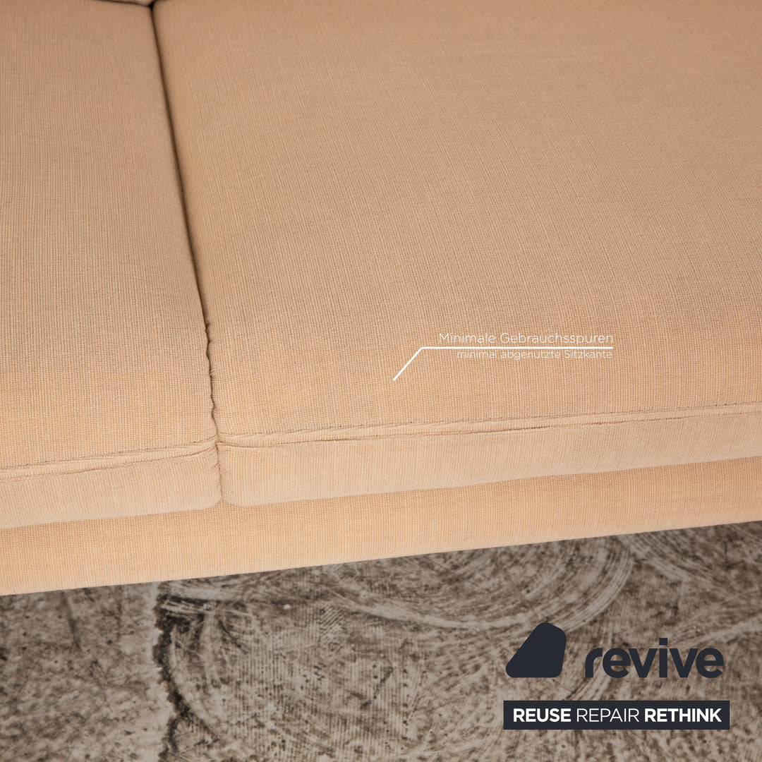 Cor Zento Fabric Two Seater Beige Sofa Couch
