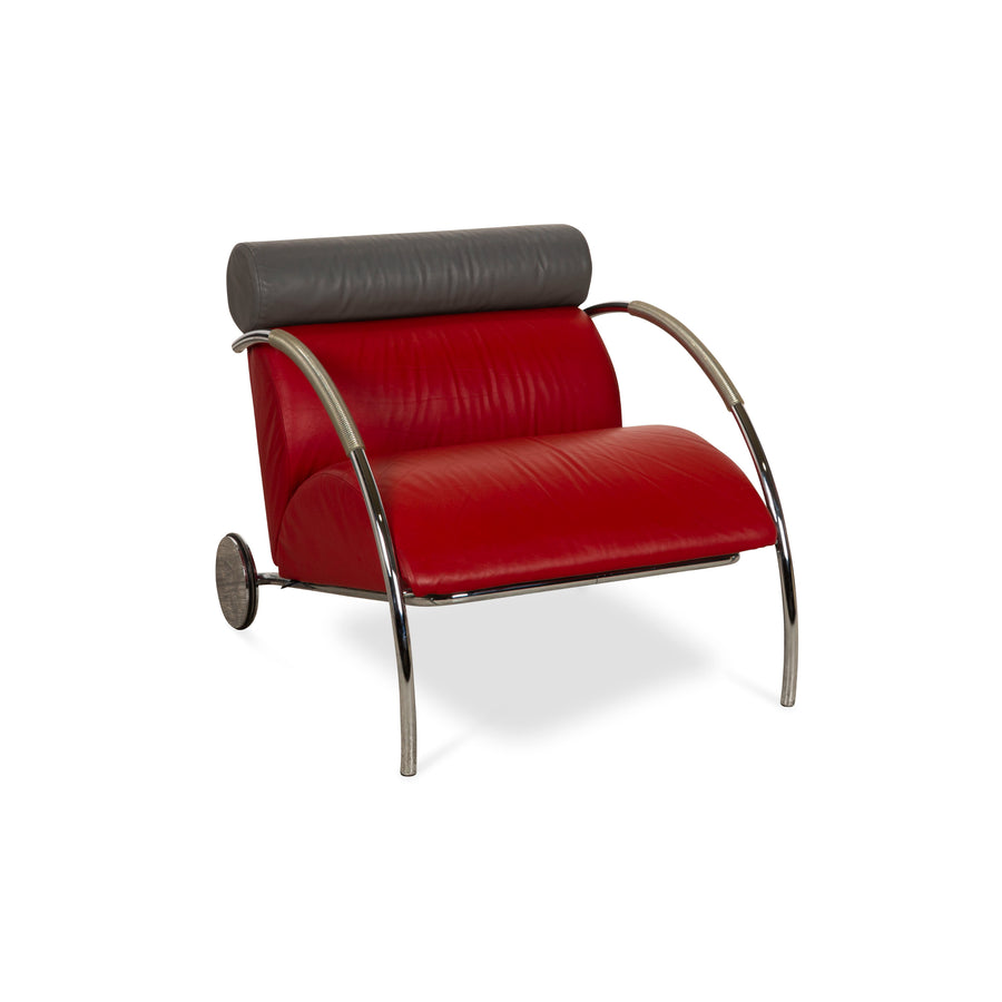 Fauteuil cycle en cuir COR rouge