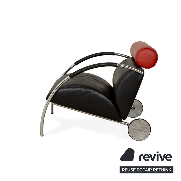 Cor Zyklus Leder Sessel Schwarz Rot manuelle Funktion