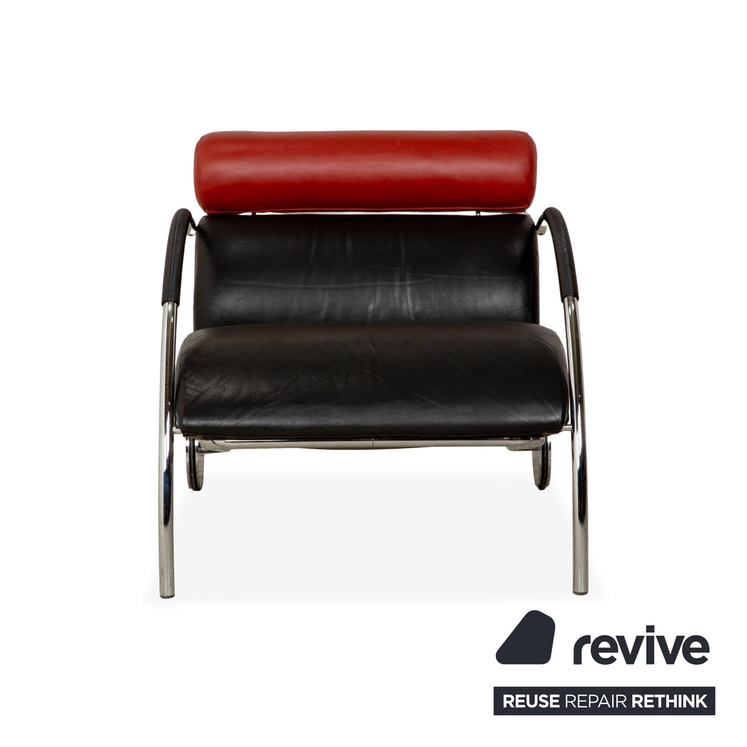 Cor Zyklus Leder Sessel Schwarz Rot manuelle Funktion