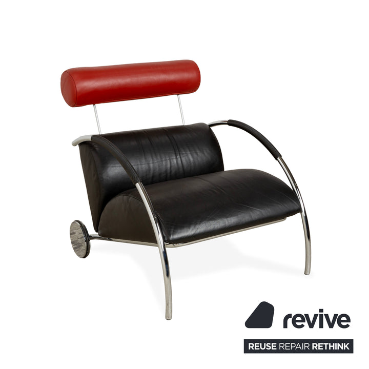 Cor Zyklus Leder Sessel Schwarz Rot manuelle Funktion