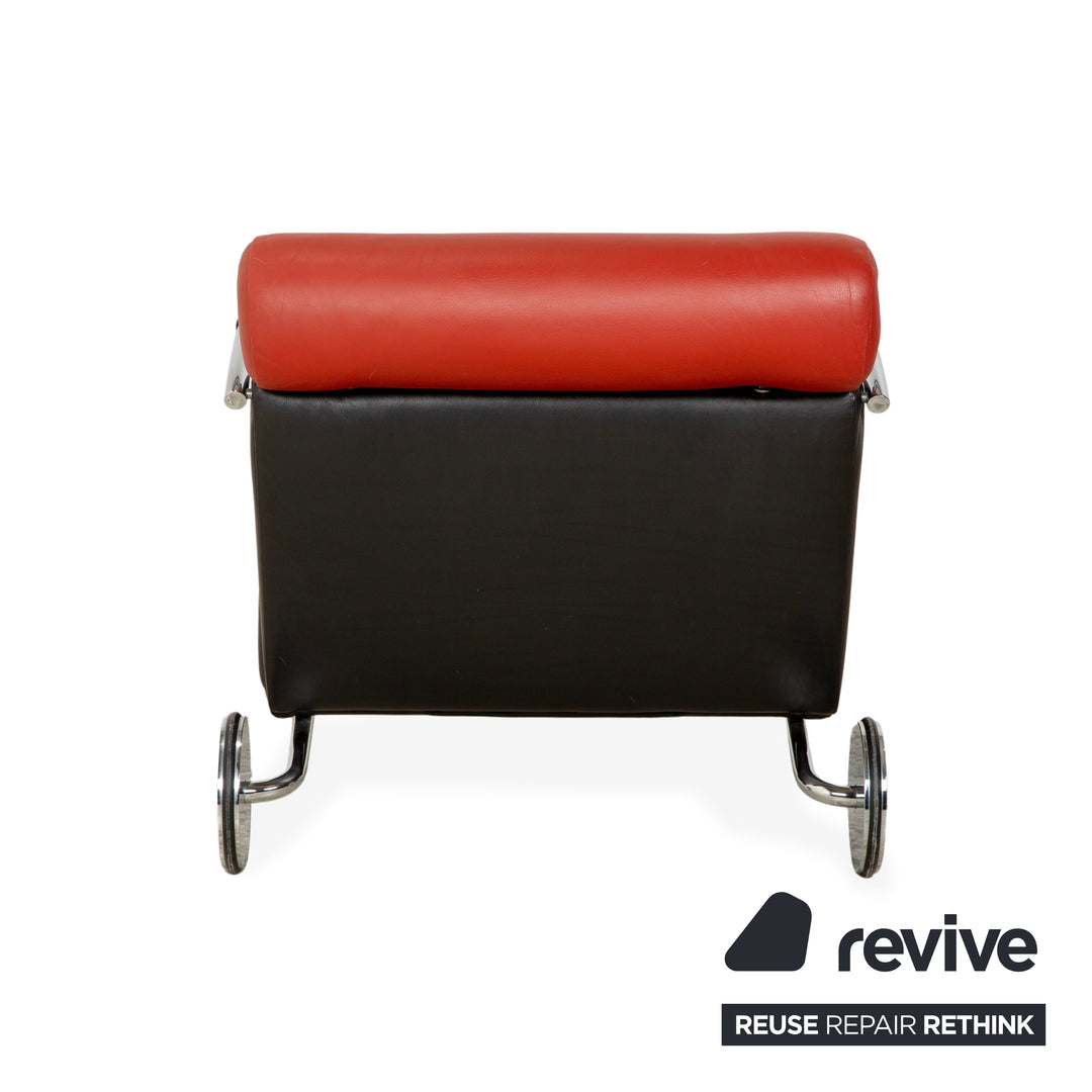 Cor Zyklus Leder Sessel Schwarz Rot manuelle Funktion