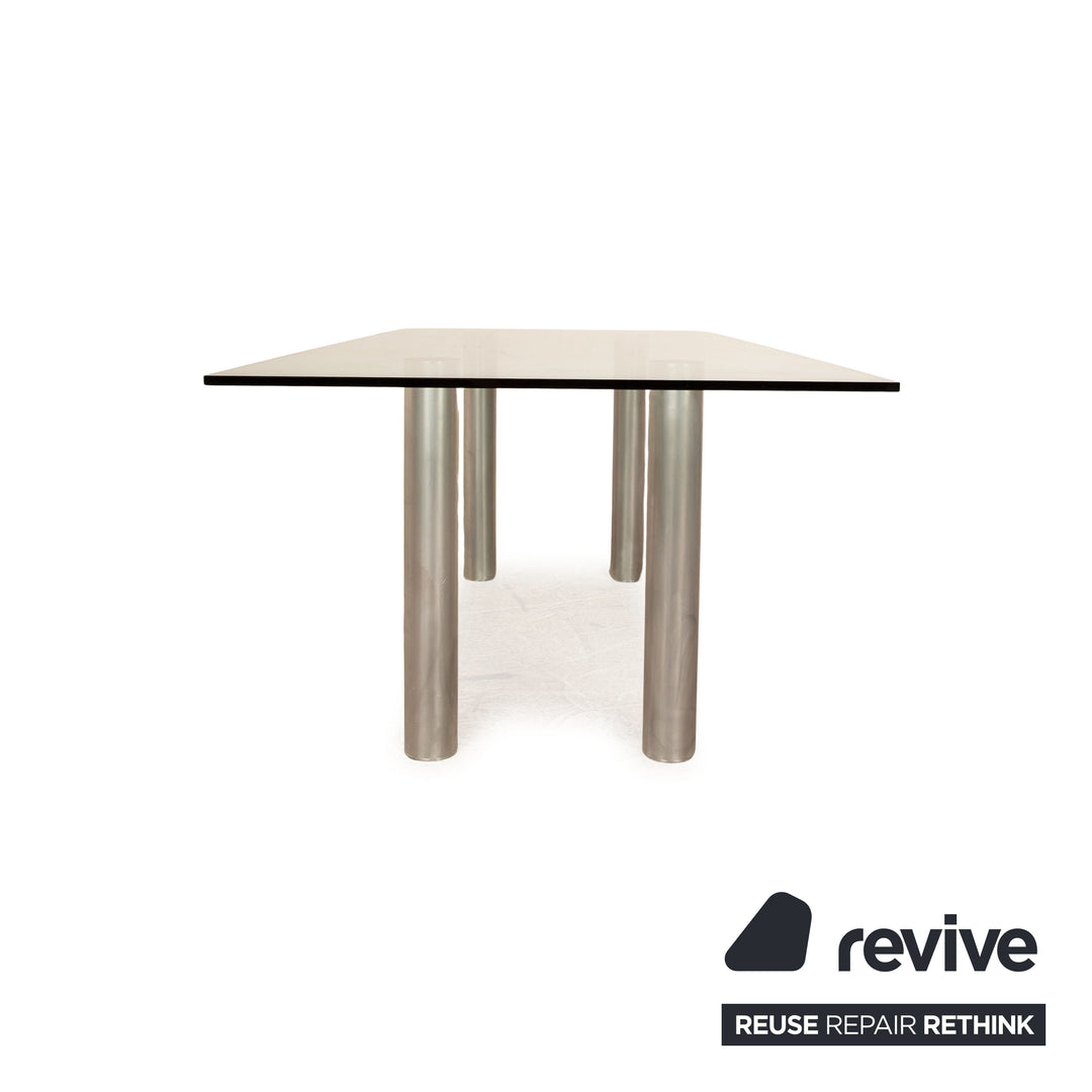 Cramer Glass Dining Table Silver