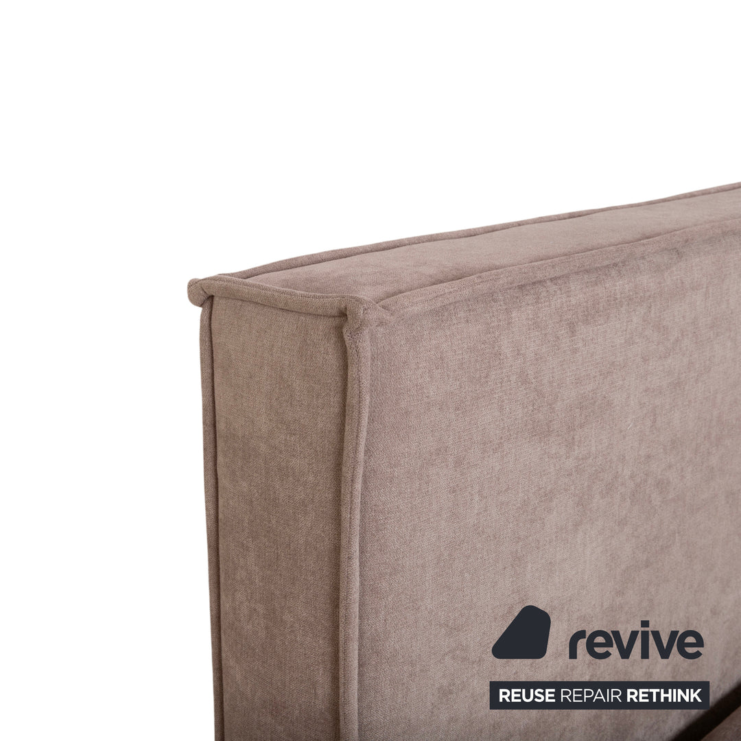 Lit coffre Dayco Avalon en tissu - gris, beige