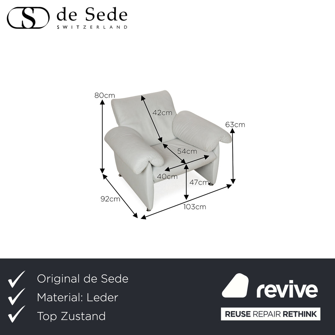 de Sede DS-10 fauteuil en cuir blanc