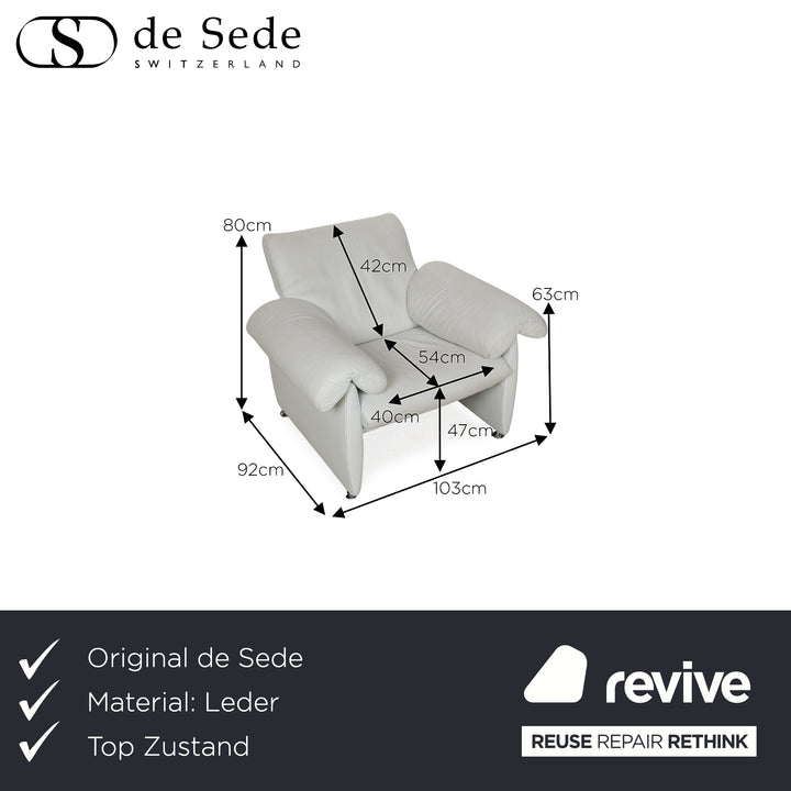 de Sede DS-10 fauteuil en cuir blanc