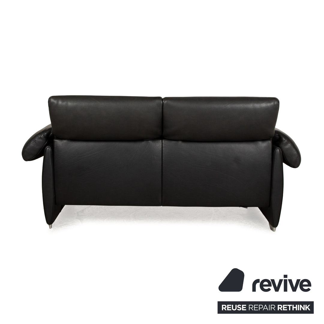 de Sede DS 10 Leather Two Seater Black Sofa Couch