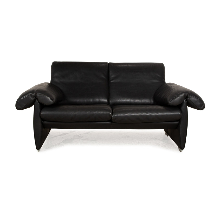 de Sede DS 10 Leder Zweisitzer Schwarz Sofa Couch