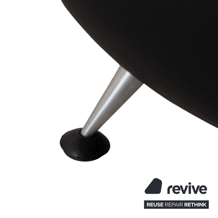 de Sede DS-102 Dreisitzer Leder Sofa Schwarz Couch