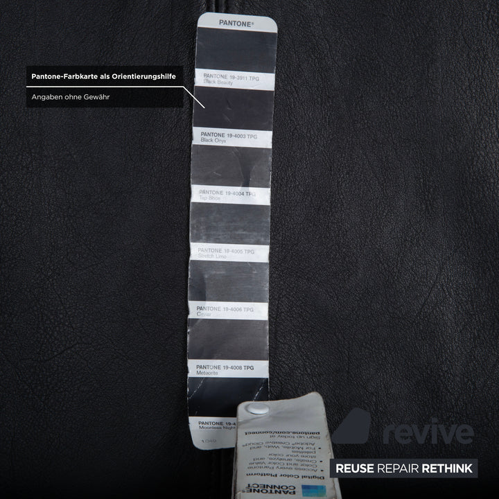 de Sede DS-102 Dreisitzer Leder Sofa Schwarz Couch