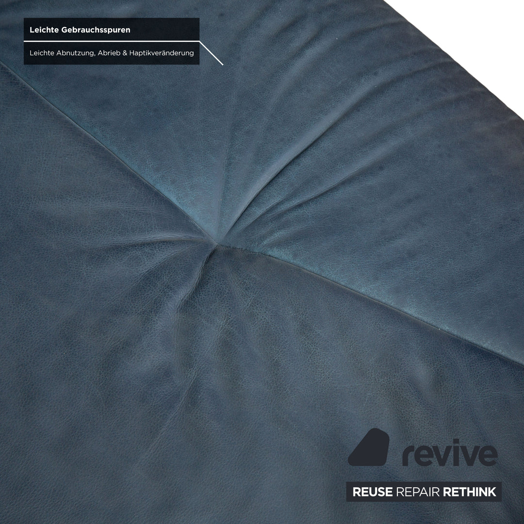 de Sede DS-102 Leder Dreisitzer Dunkelblau Marineblau Sofa Couch