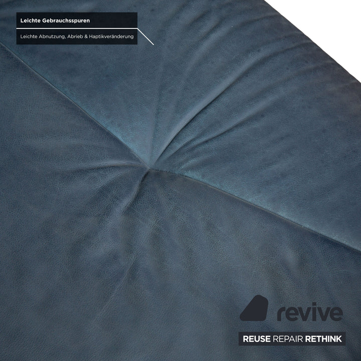 de Sede DS-102 Leder Dreisitzer Dunkelblau Marineblau Sofa Couch