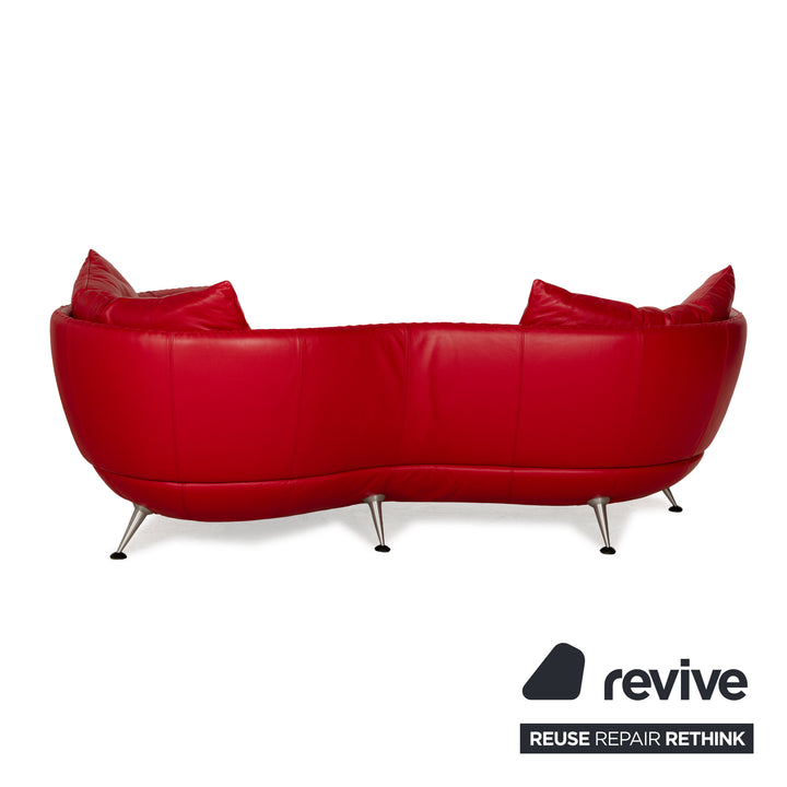 De Sede DS-102 Leder Dreisitzer Rot Sofa Couch