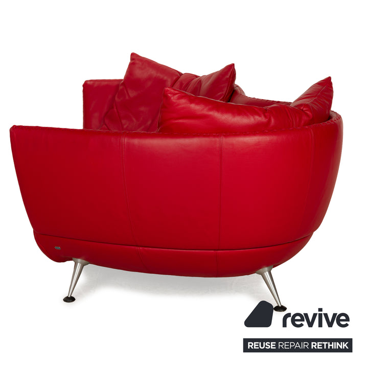 De Sede DS-102 Leder Dreisitzer Rot Sofa Couch