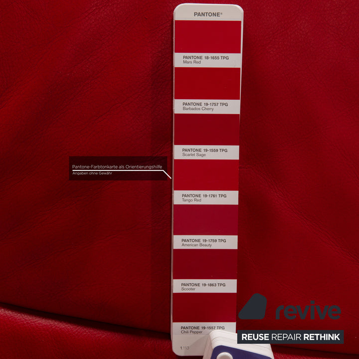 de Sede DS 102 Leder Dreisitzer Rot Sofa Couch