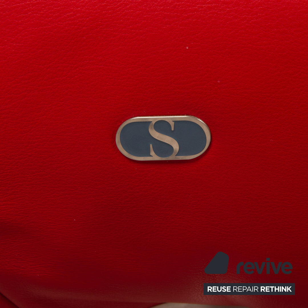 de Sede DS 102 Leder Dreisitzer Rot Sofa Couch