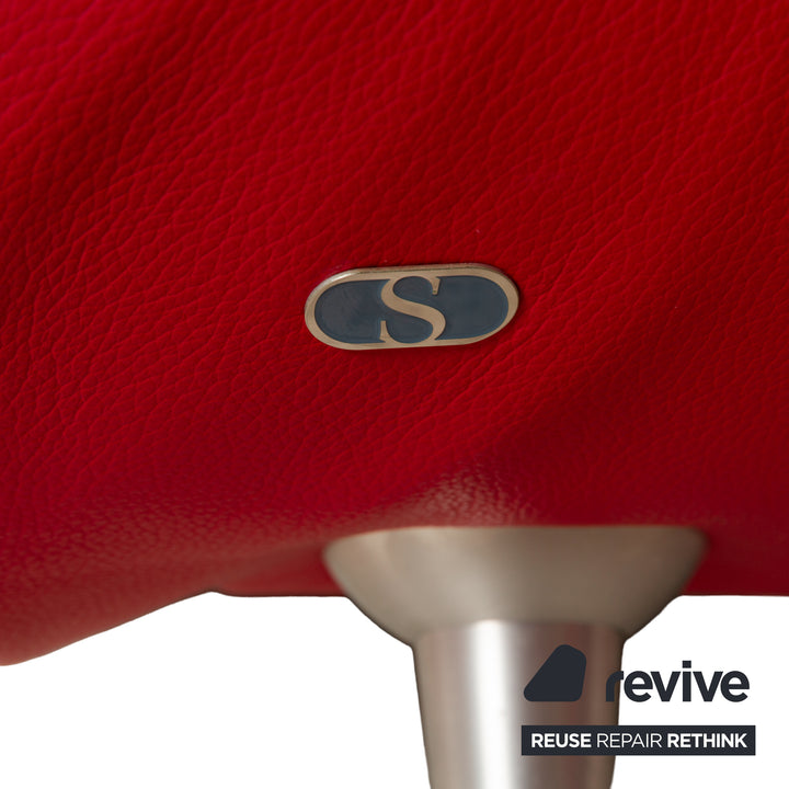 De Sede DS-102 Leder Dreisitzer Rot Sofa Couch
