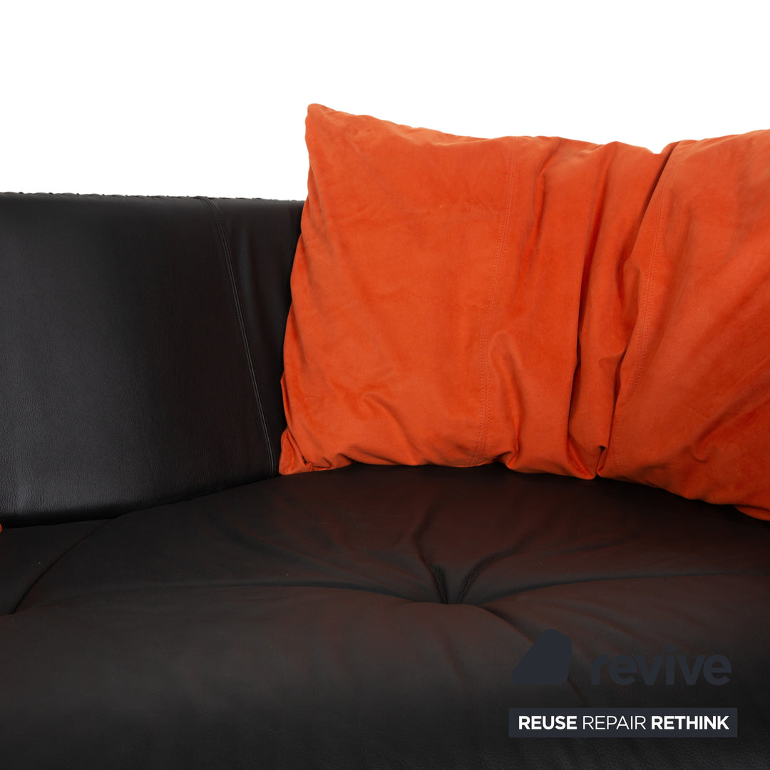 de Sede DS-102 Leder Dreisitzer Schwarz Sofa Couch