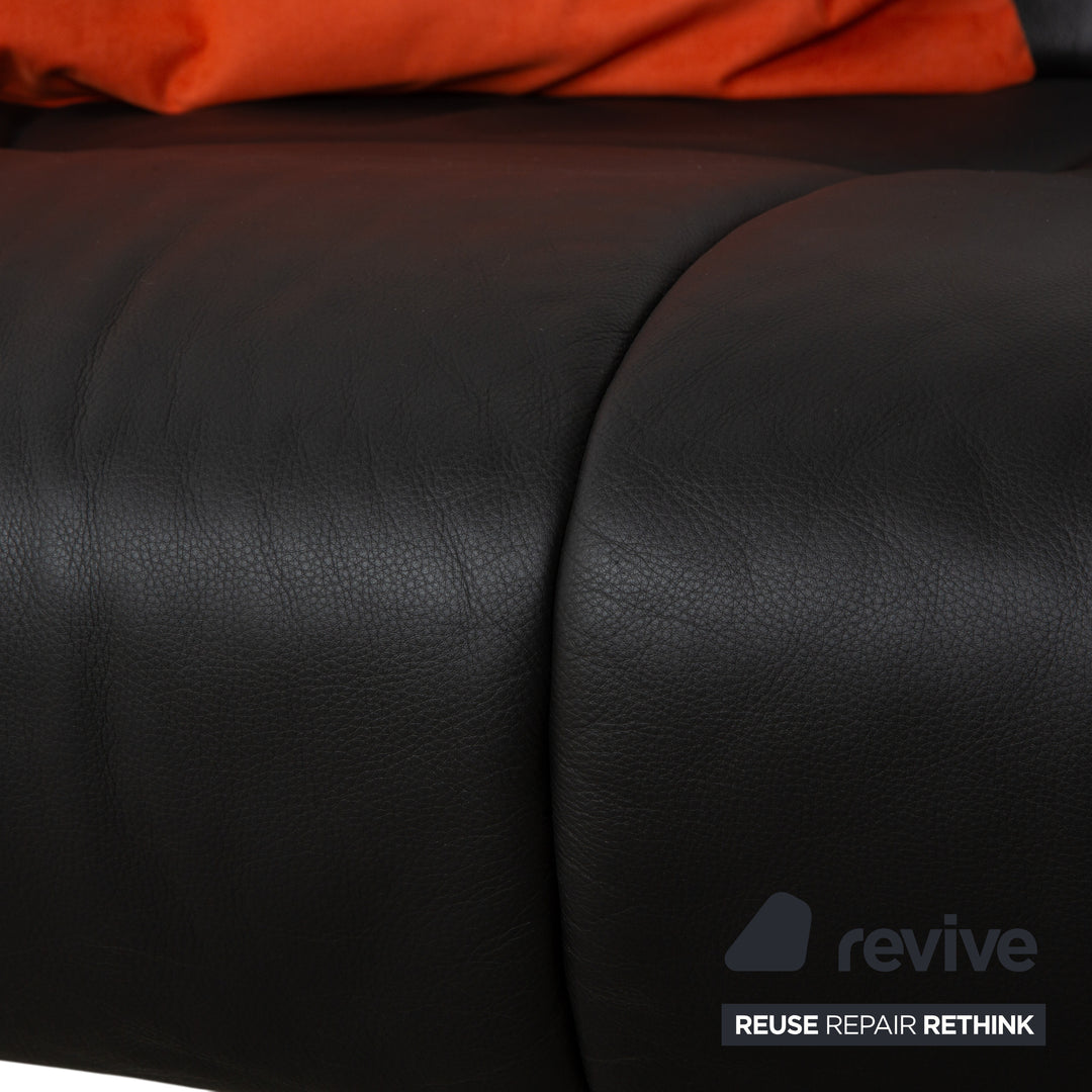 de Sede DS-102 Leder Dreisitzer Schwarz Sofa Couch