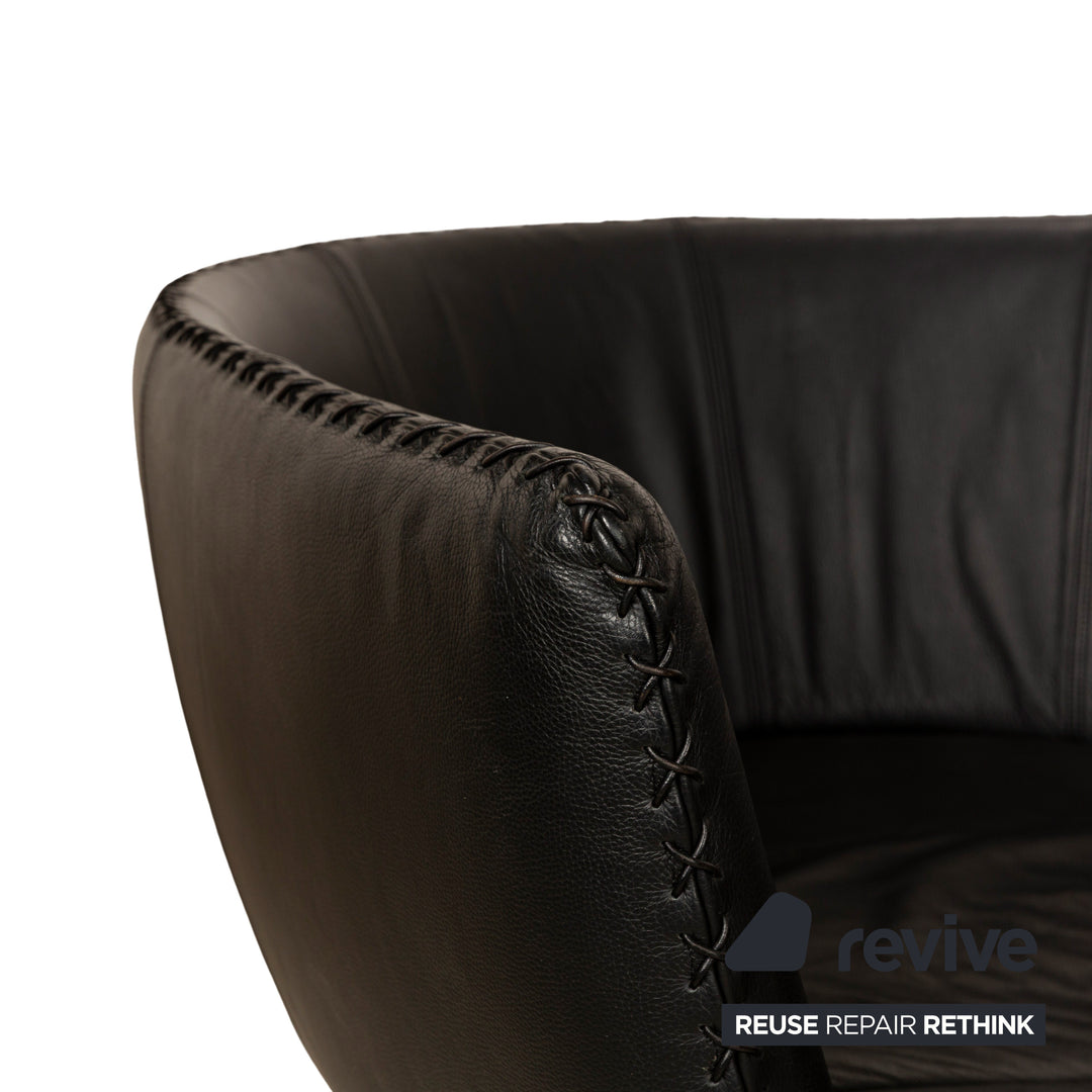 de Sede DS 102 Leder Dreisitzer Schwarz Sofa Couch