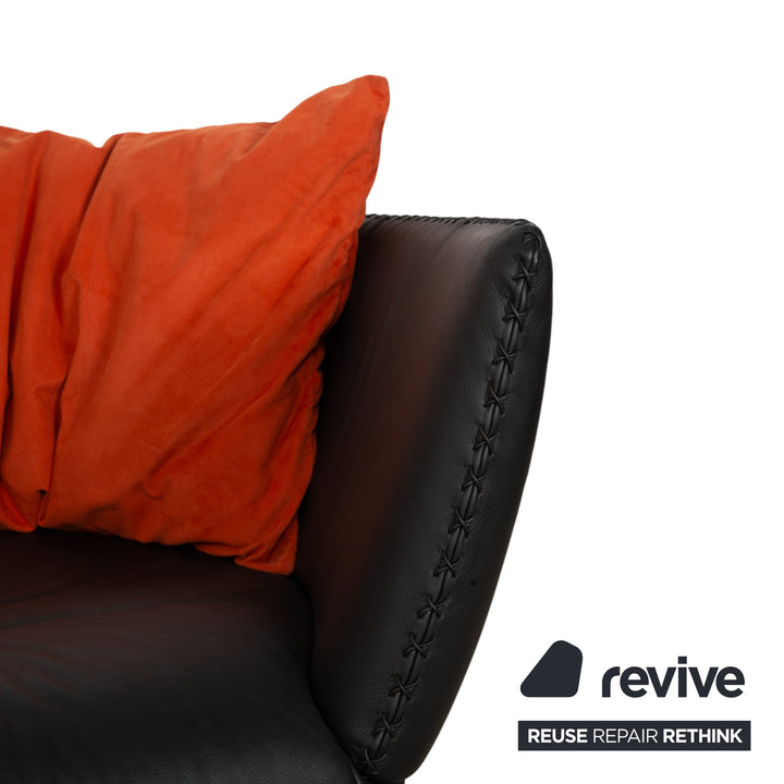 de Sede DS-102 Leder Dreisitzer Schwarz Sofa Couch