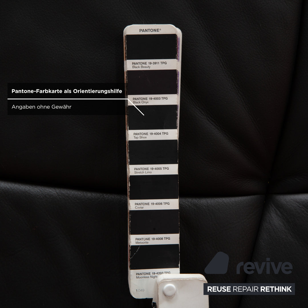 de Sede DS-102 Leder Dreisitzer Schwarz Sofa Couch