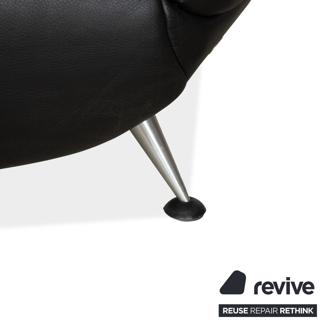 de Sede DS-102 Leder Dreisitzer Schwarz Sofa Couch