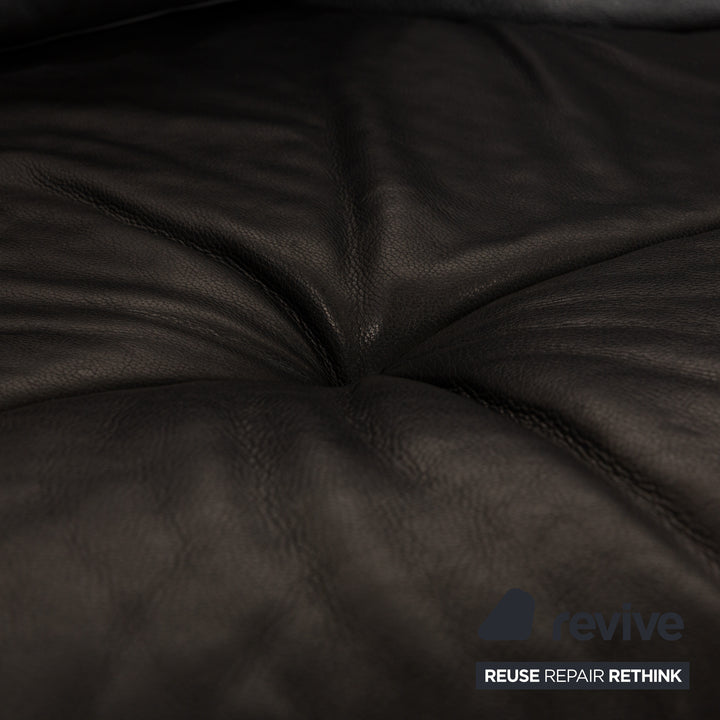 de Sede DS-102 Leather Three-Seater Black Sofa Couch