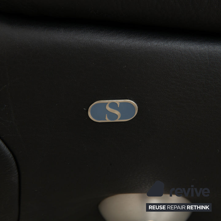 de Sede DS-102 Leder Dreisitzer Schwarz Sofa Couch