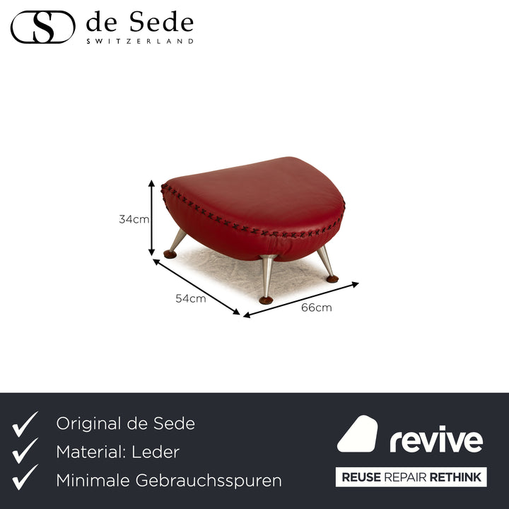 de Sede DS 102 Leather Stool Red